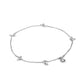 The nature collection: Micro-setting Dancing gracefully Little butterflies anklet, sterling silver