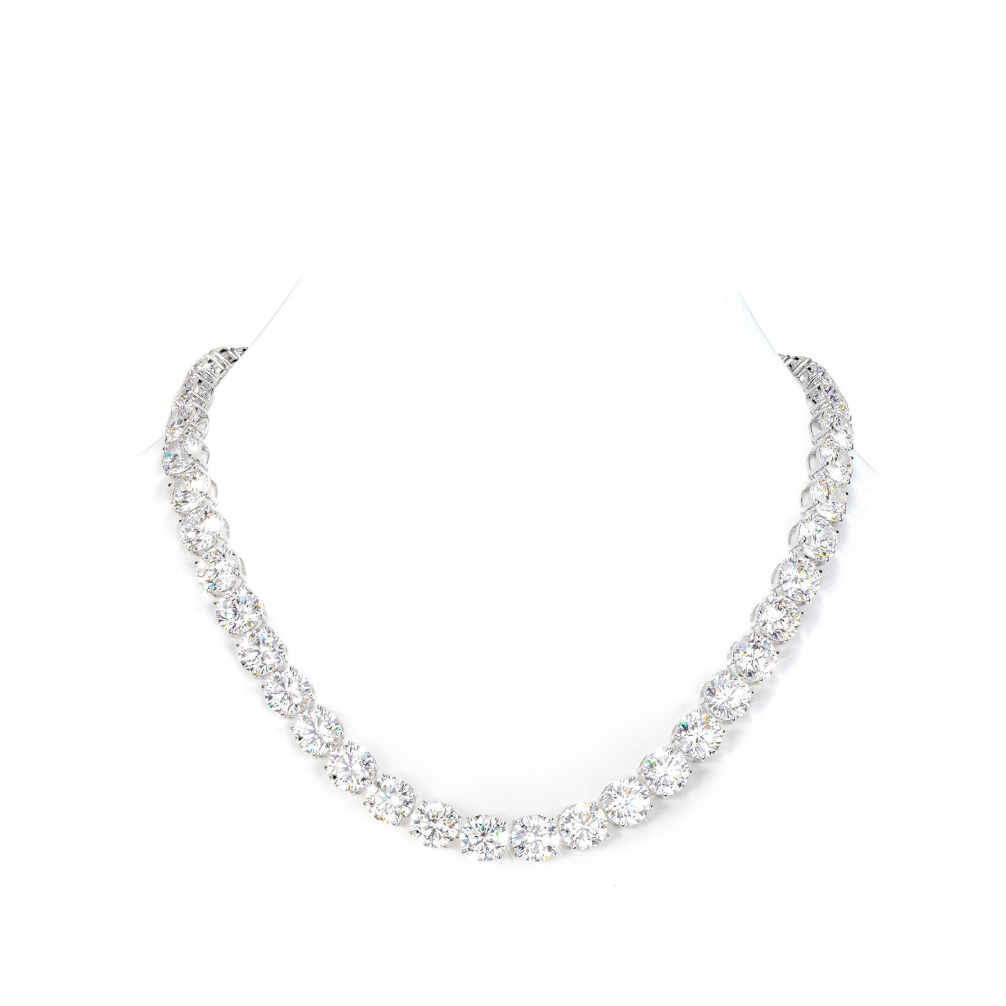 Special for VIP Bespoke customized design: Brilliant-cut white tennis chain necklace (Solitair 5 carat)