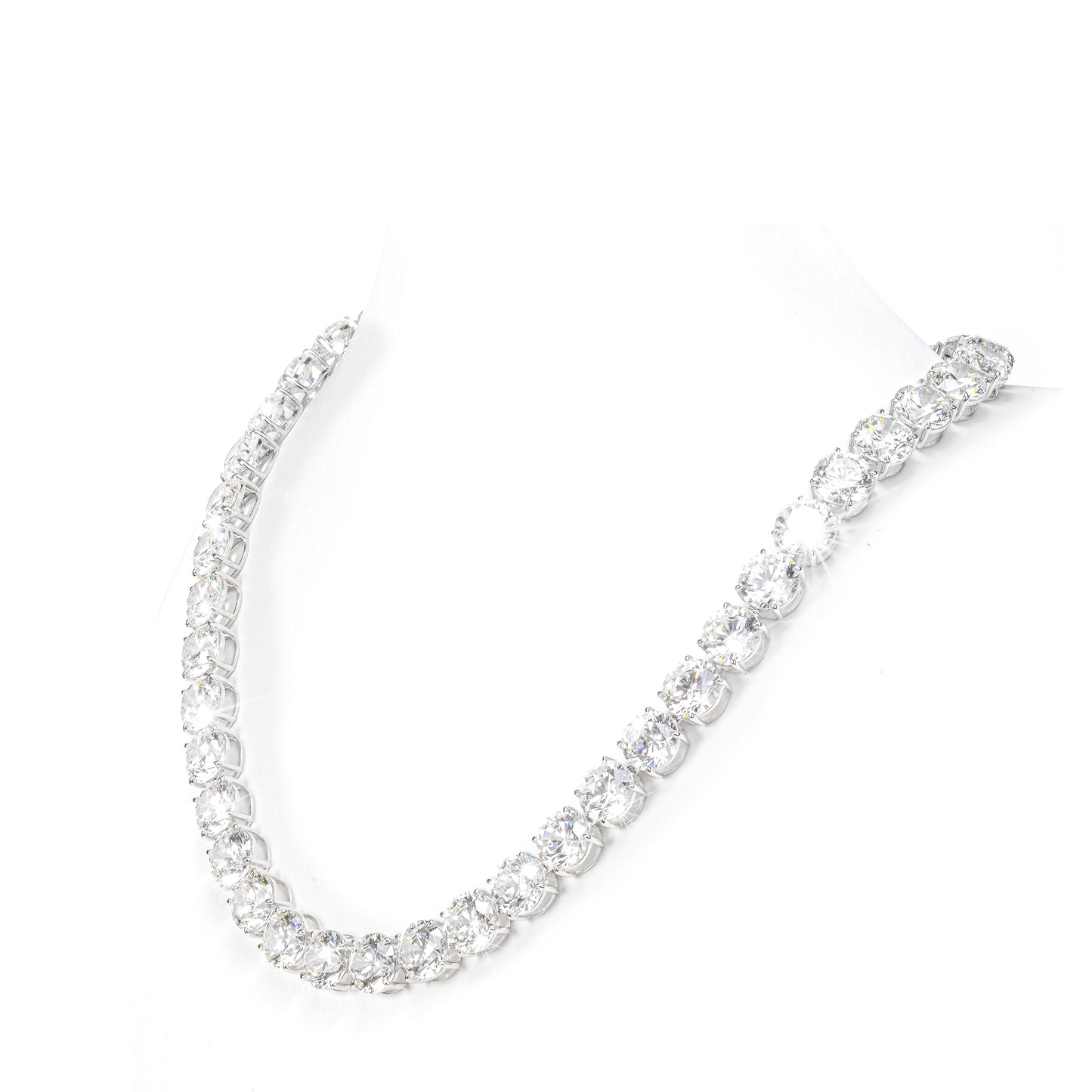 Special for VIP Bespoke customized design: Brilliant-cut white tennis chain necklace (Solitair 5 carat)