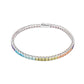 Promotional design Rainbow tennis bracelet, sterling silver