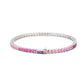 Promotional design Rainbow tennis bracelet, sterling silver