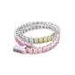 Promotional design Rainbow tennis bracelet, sterling silver