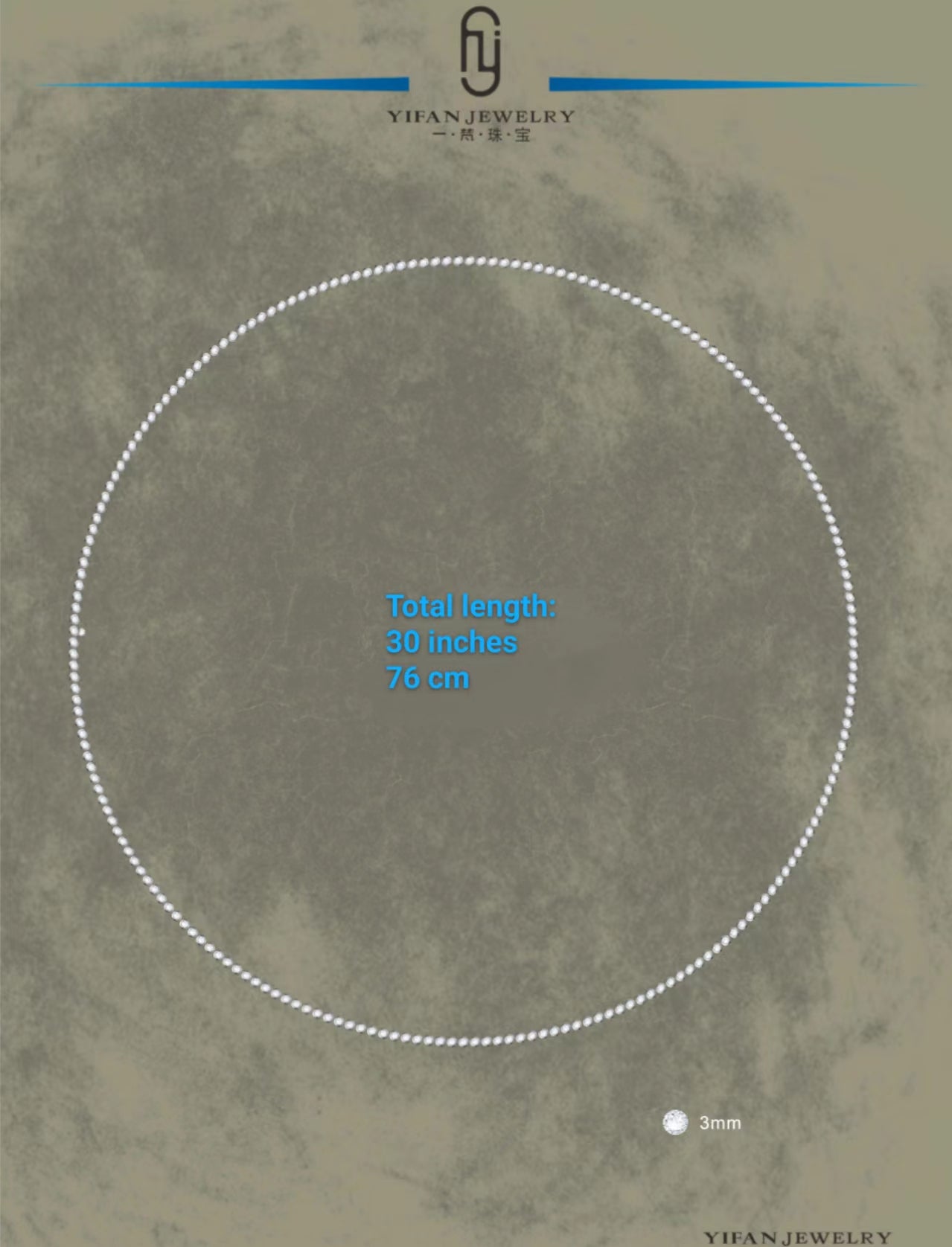 Bespoke customized design: Bezel-setting Brilliant-cut "White Bubble" tennis necklace