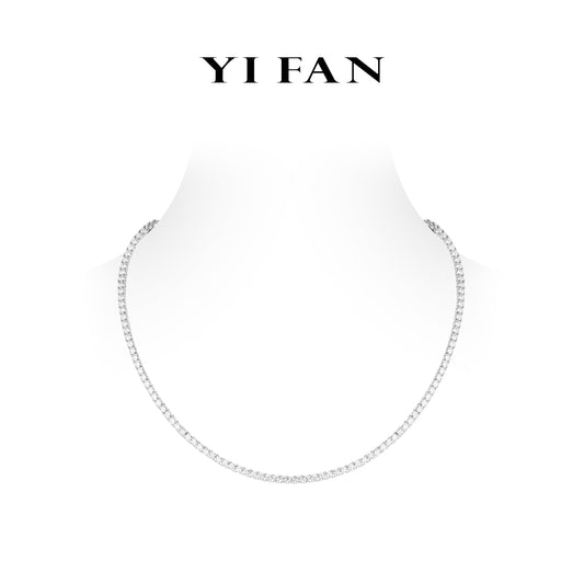 Pre-order High Jewelry collection: Luxury "Brilliant Starry Sky" detailed Tennis Necklace (Unisex)