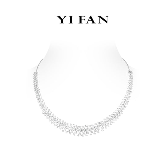 Pre-order High Jewelry collection: Luxury "Brilliant Cosmic Rays" detailed Banquet Necklace