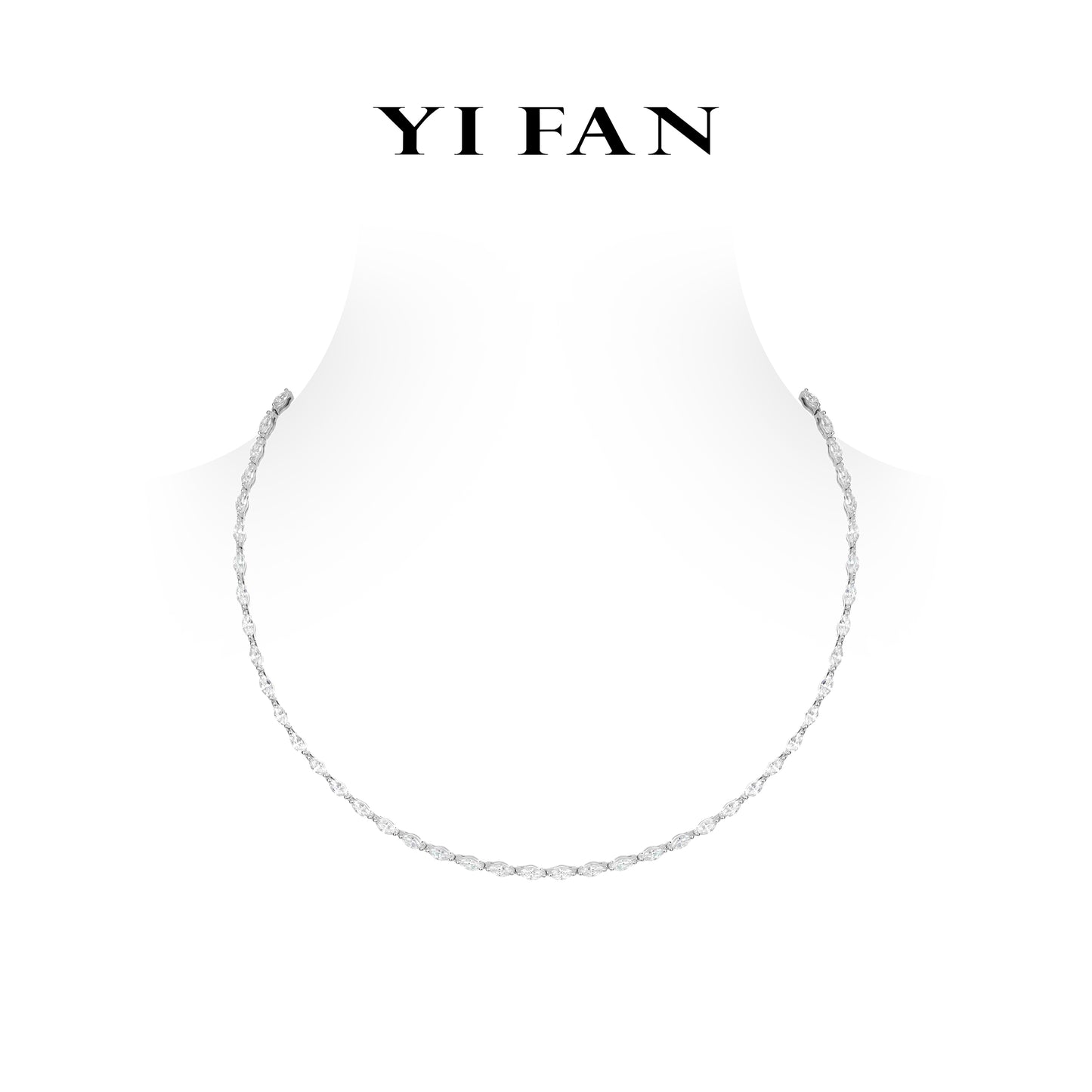 Pre-order High Jewelry collection: Luxury "Icy Marquise Lover" Unique delicate Tennis Necklace (Unisex)