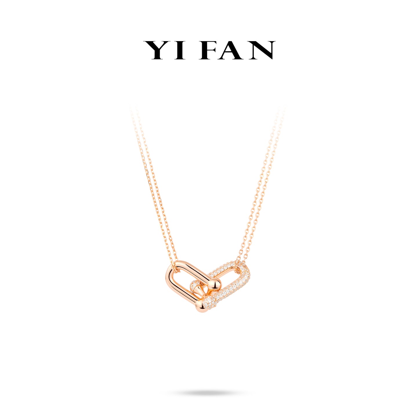 Rose-gold Fever collection: Modern "Hook-ups" Necklace (Unisex)