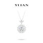 Wedding collection: Modern "Round Brilliant Heaven Flower" detailed Pendant/Necklace (Big carat)