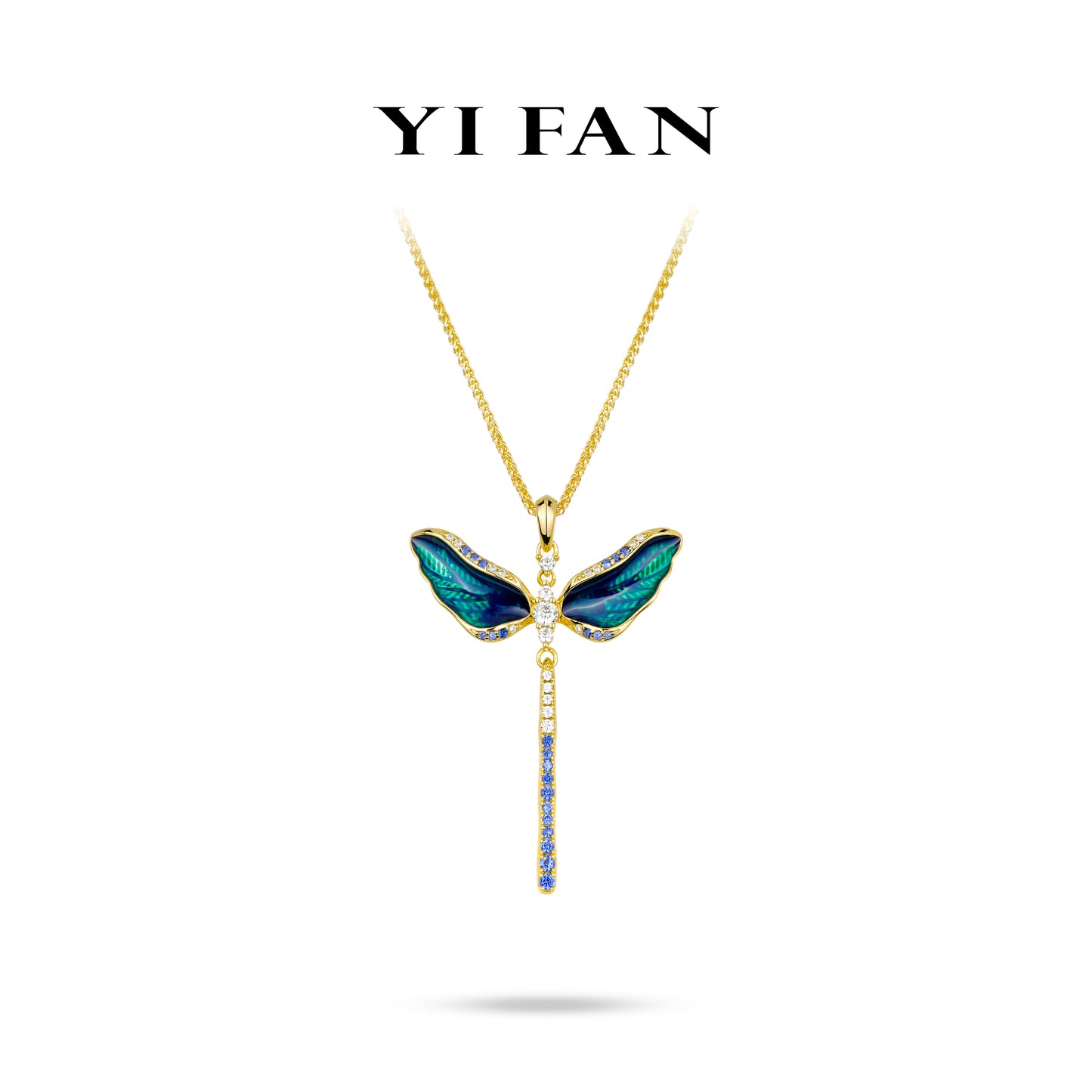 Welfare exclusive Animal collection: Modern "Vibrant Dragonfly" exquisite Pendant/Necklace