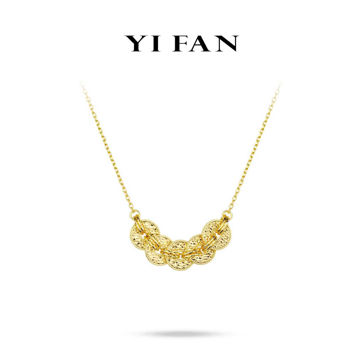 Golden time collection: Modern "Five Emperors' Golden-coins" unique Necklace (Unisex)