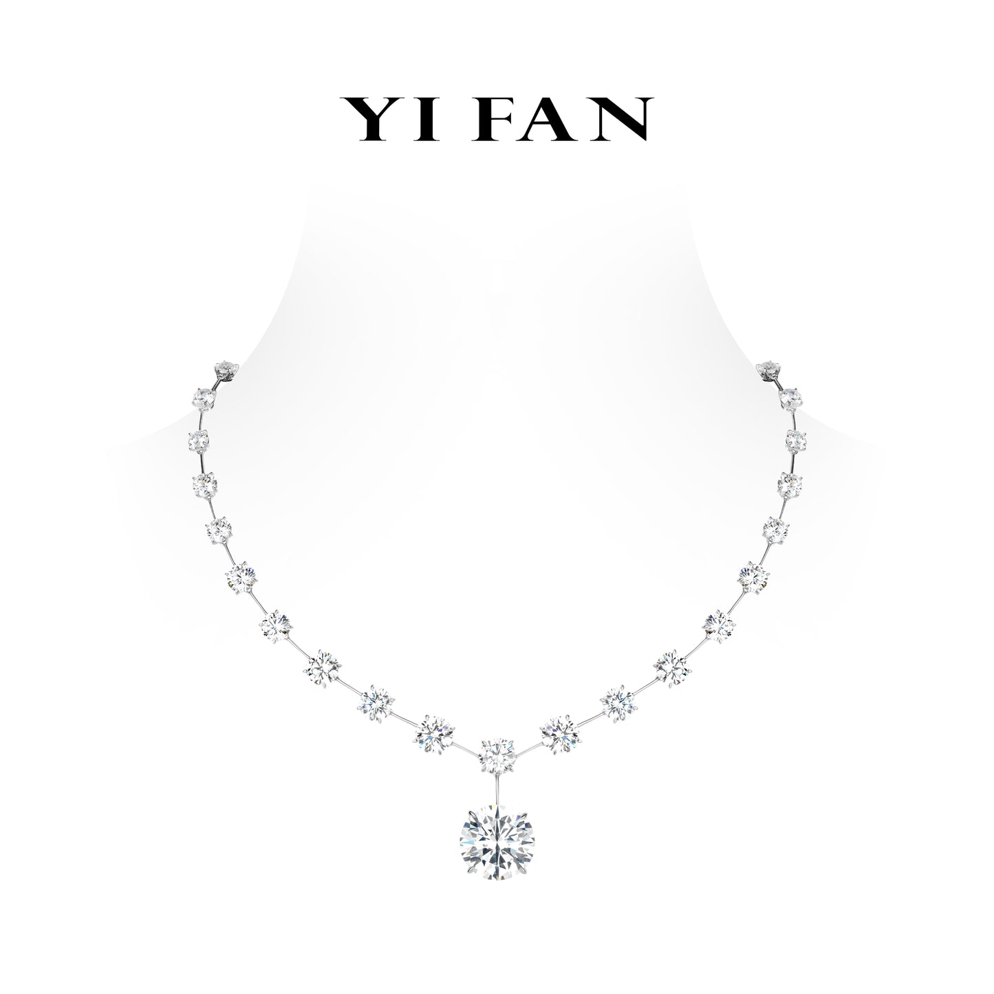 Pre-order Magnificent High Jewelry collection: Luxury “Interlinkage Graduated Round Brilliant” Necklace for Wedding/Banquet