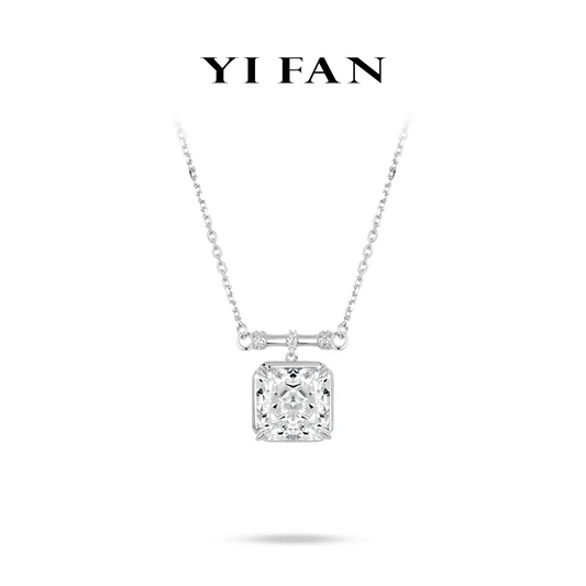 Pure Radiance Collection: Timeless "Icy G cubes of Reincarnation" exquisite Necklace