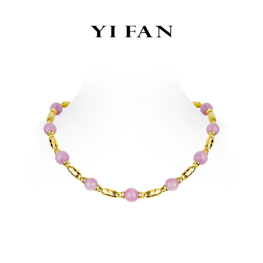 Limited High Jewelry collection: Luxury "Pink Gold Sweet" unique Link Necklace