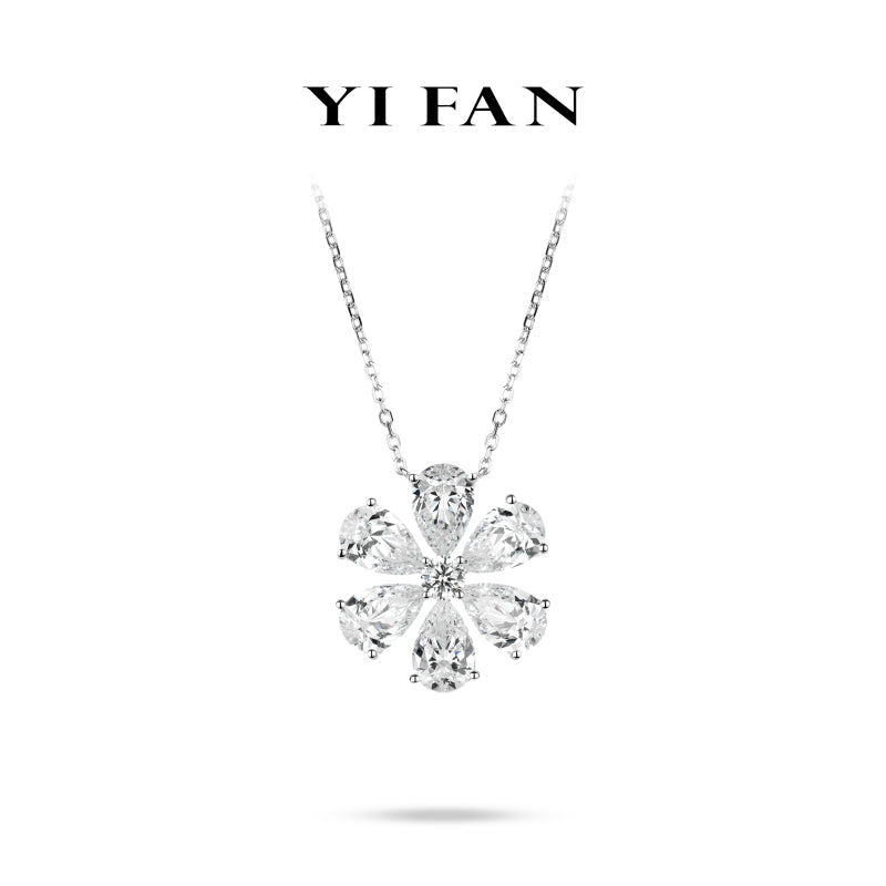 Pre-order Ethereal Blossom Collection: Modern "Moonlit Petal Bloom" exquisite Pendant/Necklace