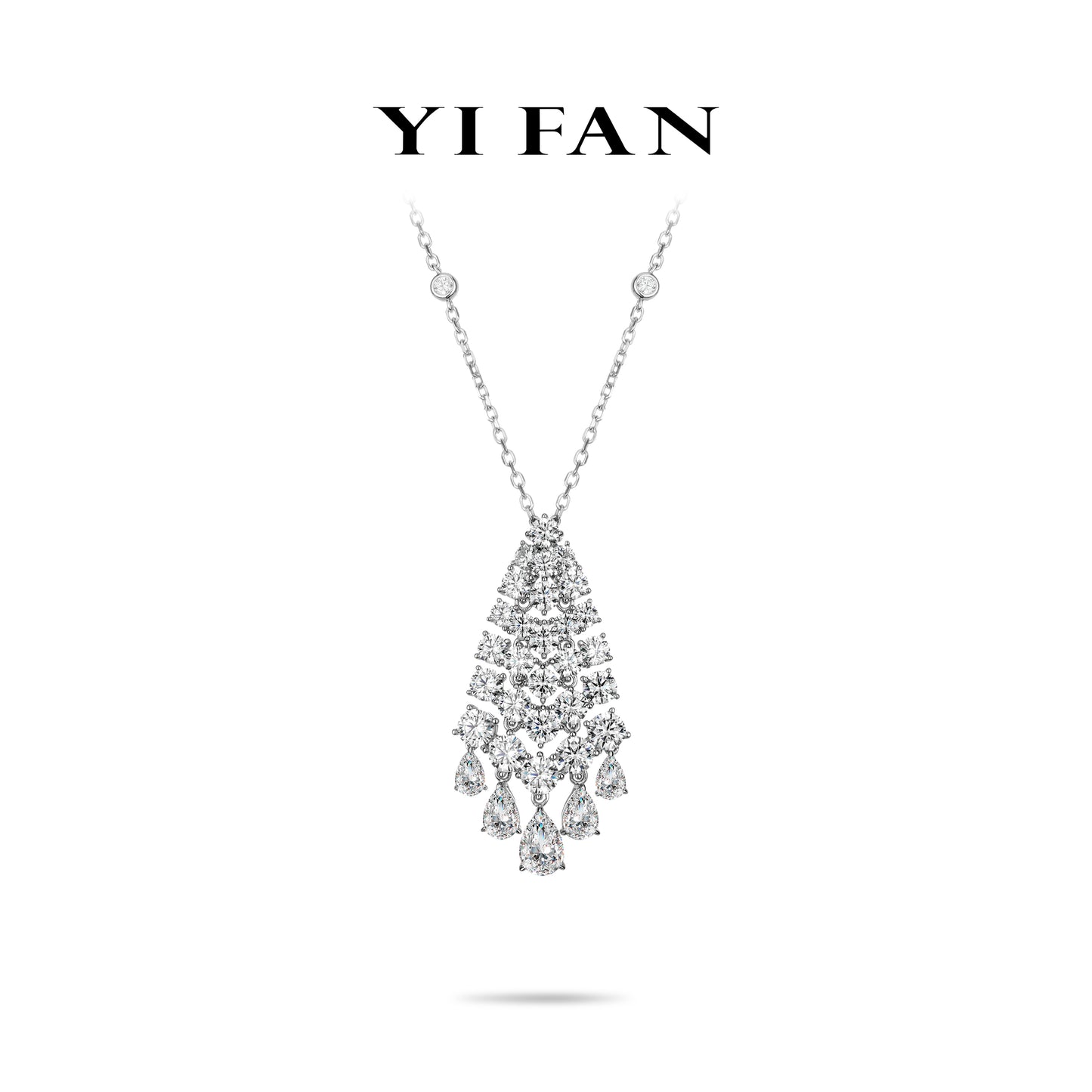High Jewelry collection: Luxury "Brilliant Starfall Fantasy" detailed Tassel Pendant/Necklace