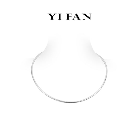 Minimalist collection: Versatile "Silver Grace" Flexible Unique Necklace (Unisex)