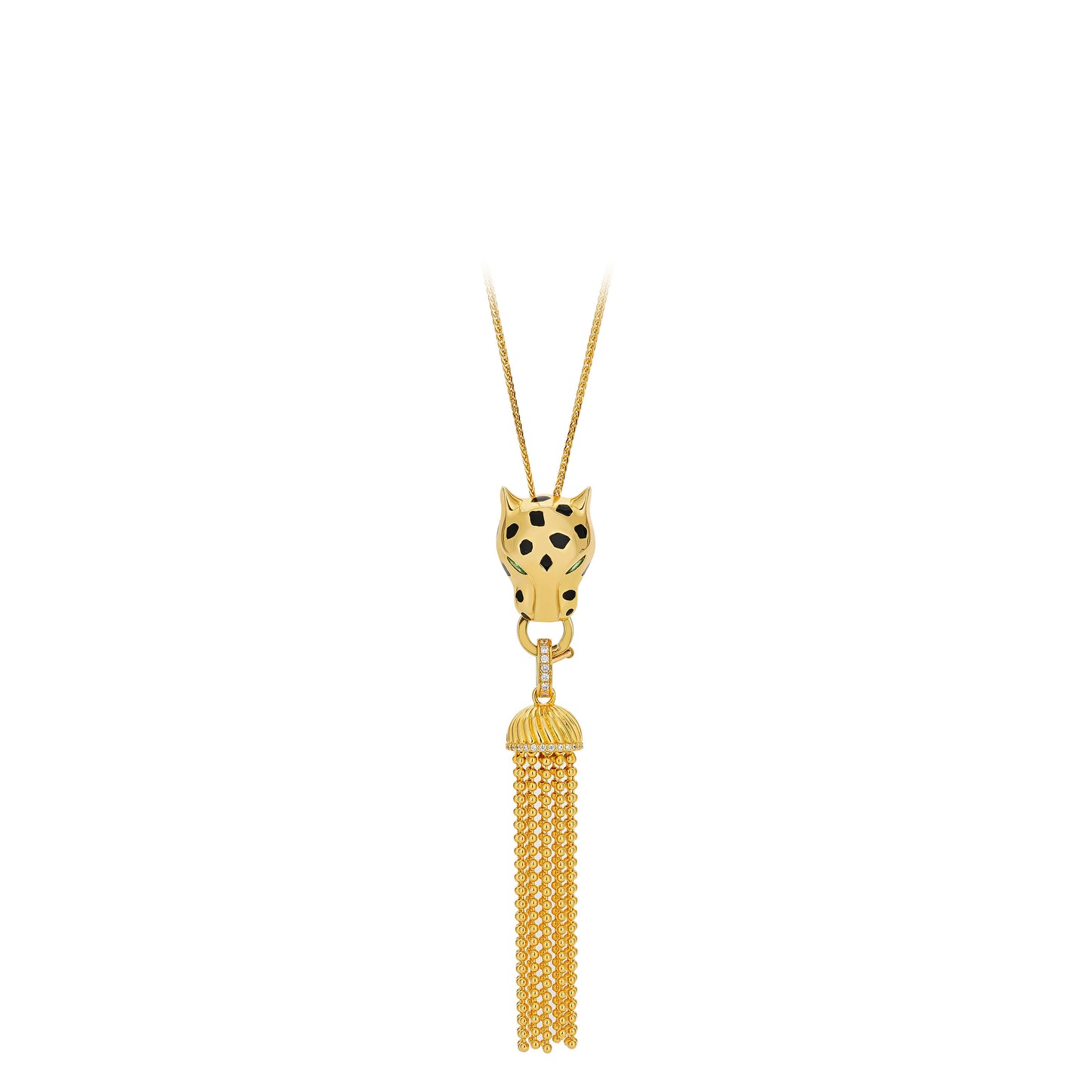 Golden Cheetah Tassel necklace, multi-function