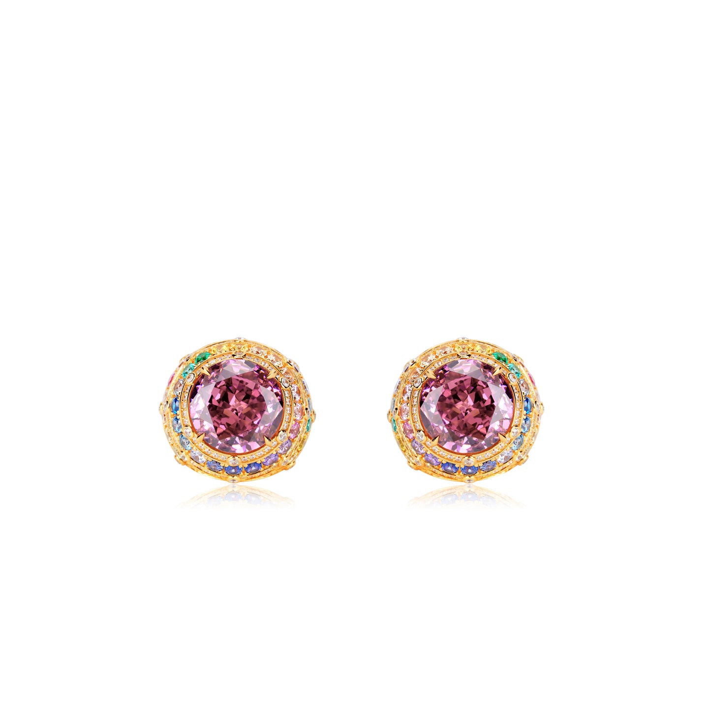 Limited edition：Elegant Luxury Purple Rainbow Earrings.