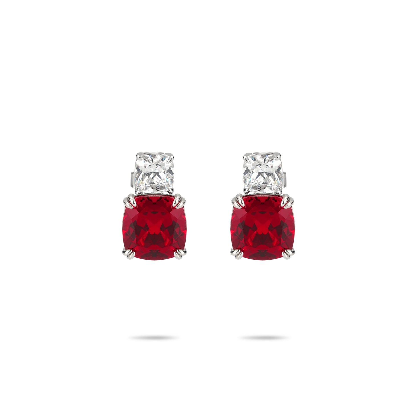 Modern Exquisite Red & White cubes earrings