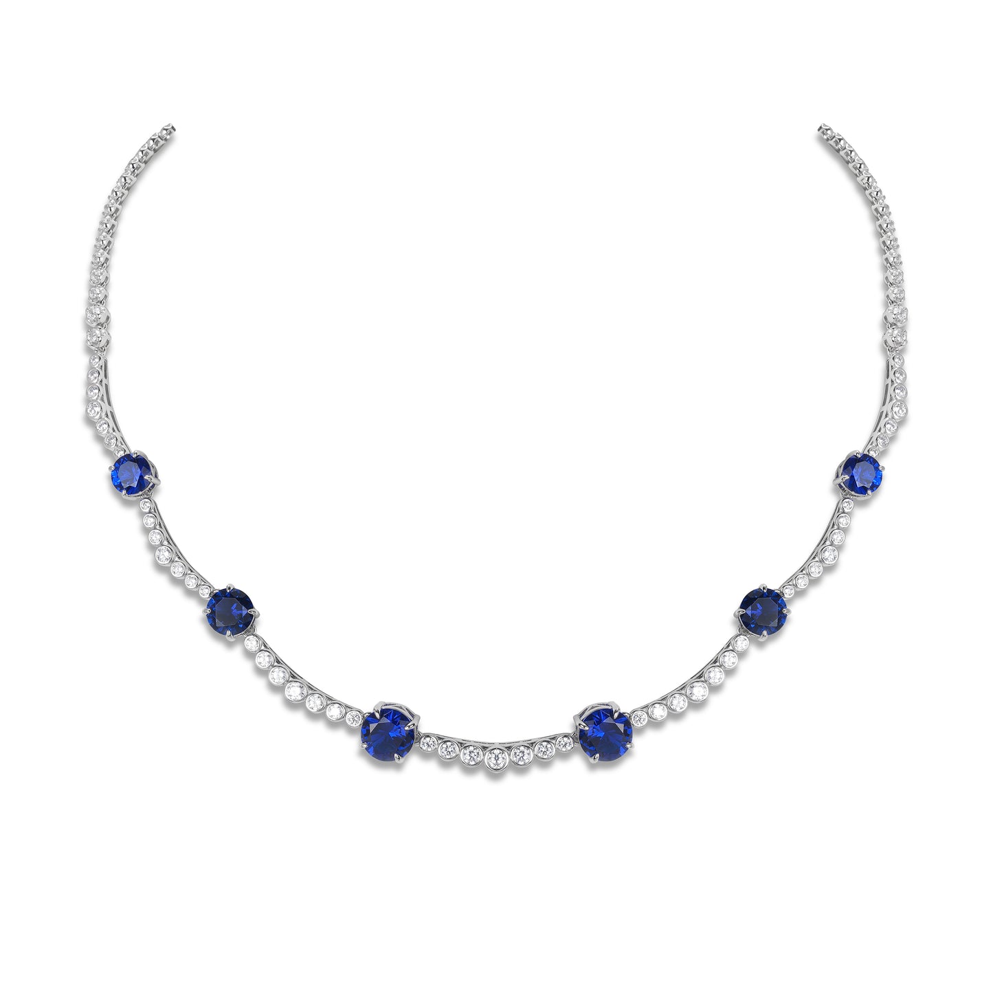 Limited edition：Tanzanite color Tennis Necklace