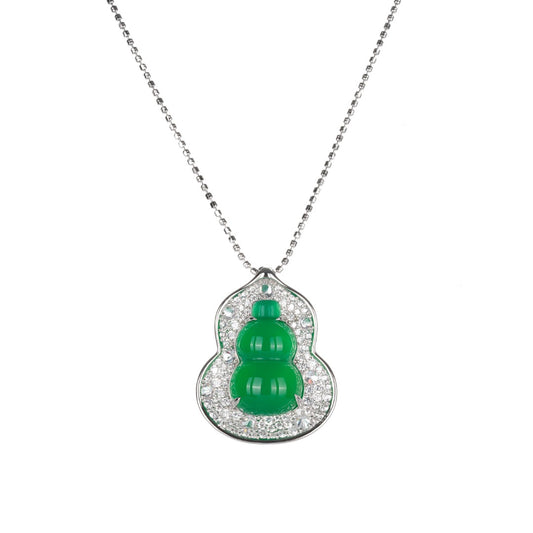 Modern Jade Lucky Bottle gourd "Hulu" Pendant