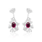 Luxury Red Pigeon Egg Petal  Earrings