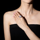 Limited edition Micro-setting Diamond color brilliant cut Lab created stones Starlight ring, sterling silver.（12 carat）