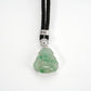 Pre-order High jewelry collection: Big Green Blossom Jade Maitreya "Laughing Buddha" Pendant Necklace