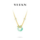 Golden time collection: Premium Green Jade "Lucky Koi Amulet" Modern Necklace (Unisex)