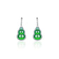 Green chalcedony Lucky "Hulu" dangle earrings