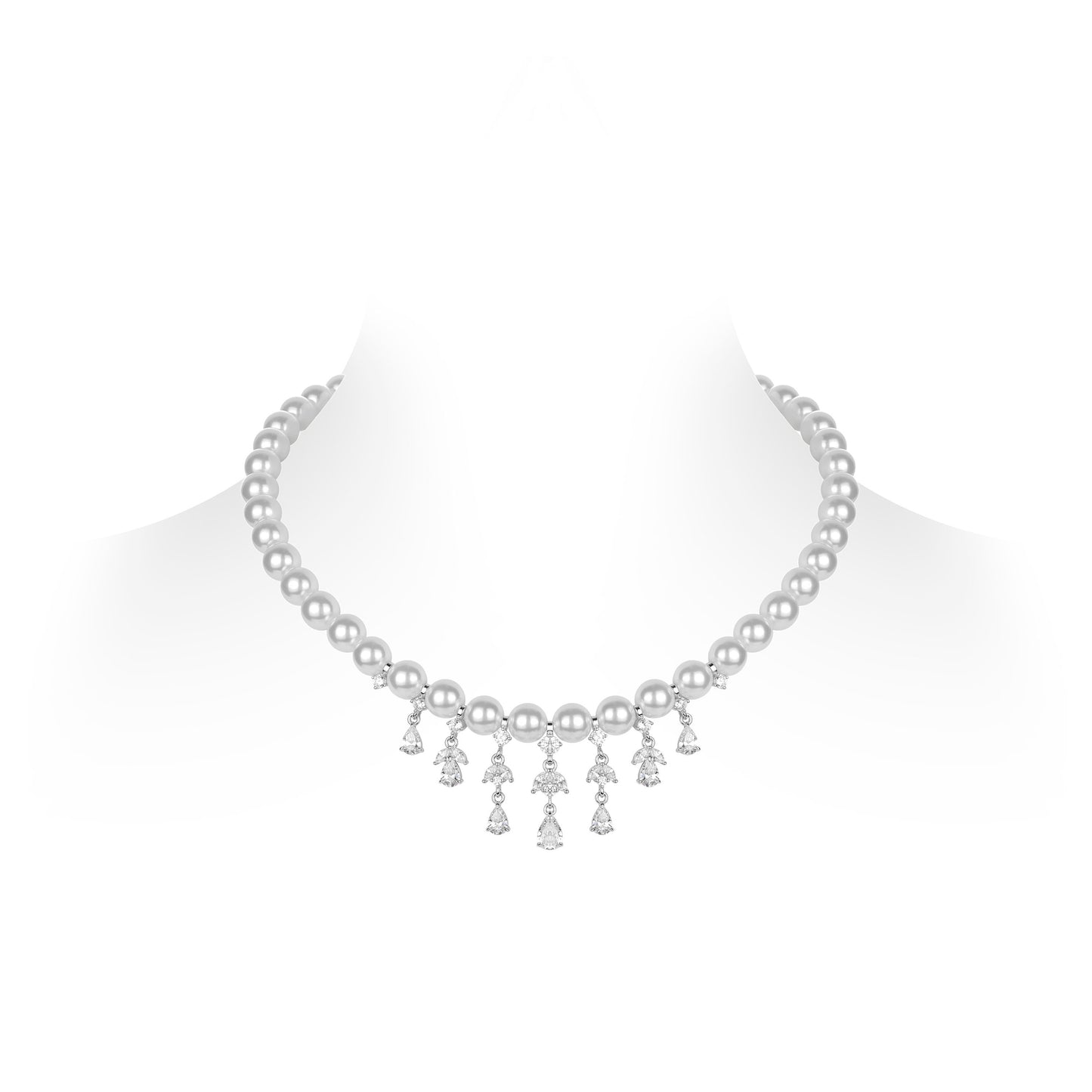 Pre-order Welfare Exclusive: Modern "White luminous pearls" Tassel Necklace