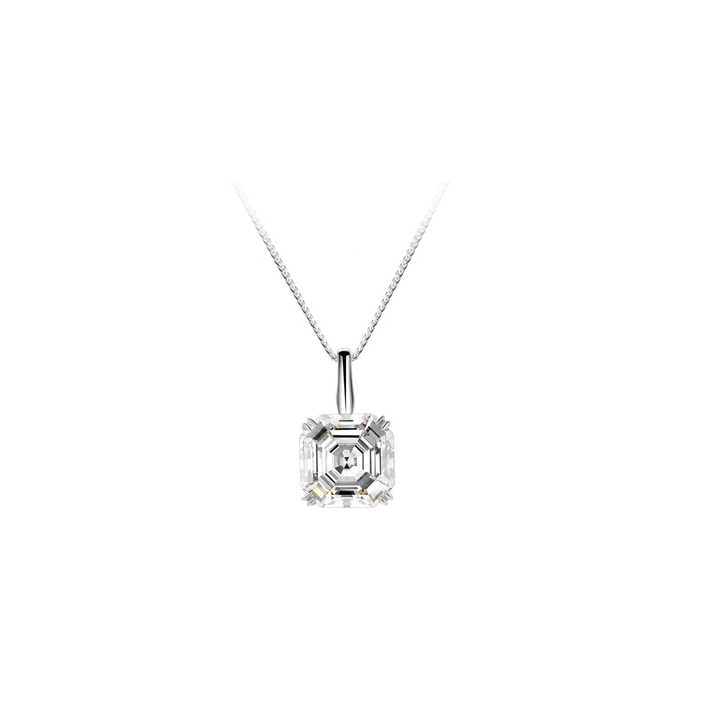 Welfare exclusive Wedding collection: Classic Asscher-cut "Modern Rock" Pendant (Unisex)