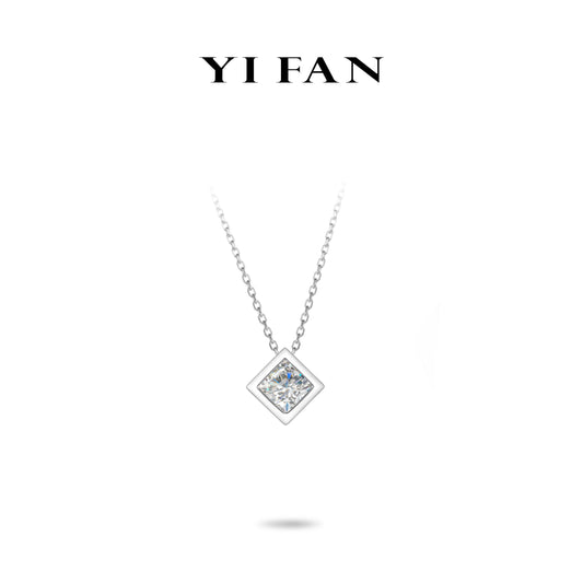 Welfare exclusive Minimalist collection: Modern "Icy Cube" Pendant Necklace (Unisex)