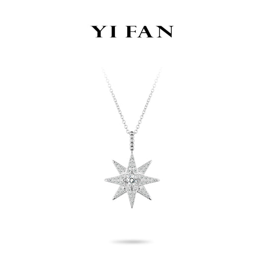 Summer Vibes collection: Modern "Eight pointed Star" delicate Necklace