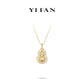 High Jewelry collection: "Golden Brushed Treasure Hulu" detailed Rotating Pendant Necklace (360-Degree Rotatable Pendant)