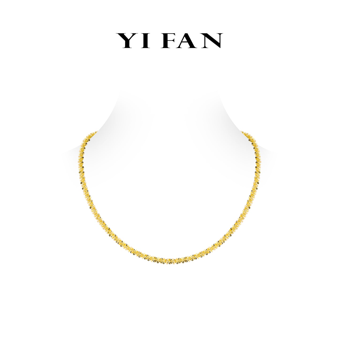 Golden time collection: "Golden Woven Milky Way" Unique Snake Chain Necklace (Unisex)