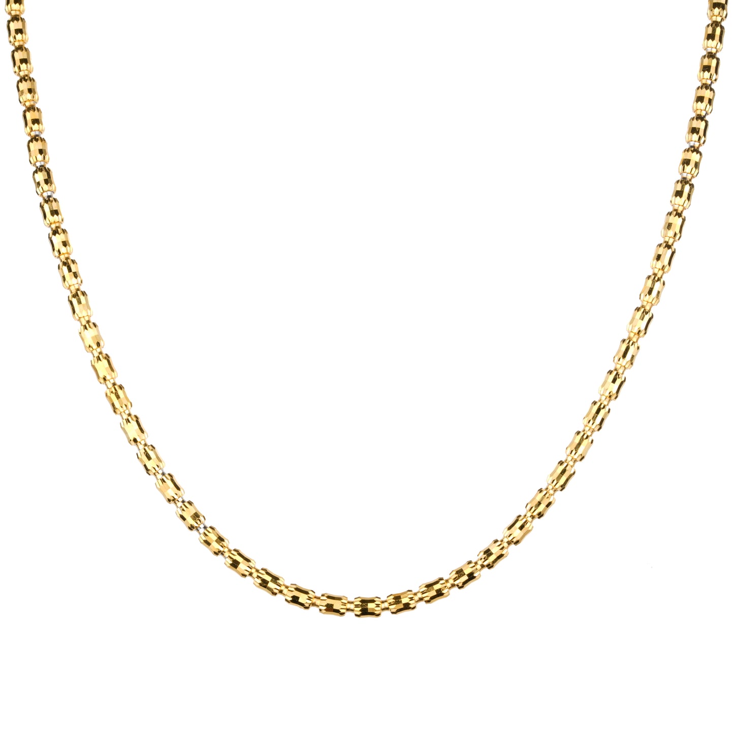 Minimalist collection: Golden "Unique LuLuTong beads" Modern CNC Necklace (Unisex)