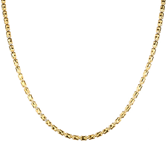 Minimalist collection: Golden "Unique LuLuTong beads" Modern CNC Necklace (Unisex)