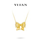 Pre-order Golden time collection: Modern "Brushed Dazzling 3D Bow" detailed Necklace