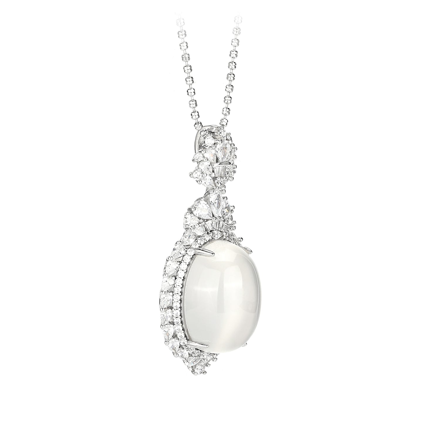 Milky White Pigeon Egg Flower Pendant