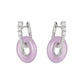 Promotion design: Pinkish purple chalcedony "Donut" earrings