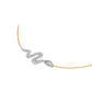 Promotion design：Minimalist Designer piece Double plating Snake necklace