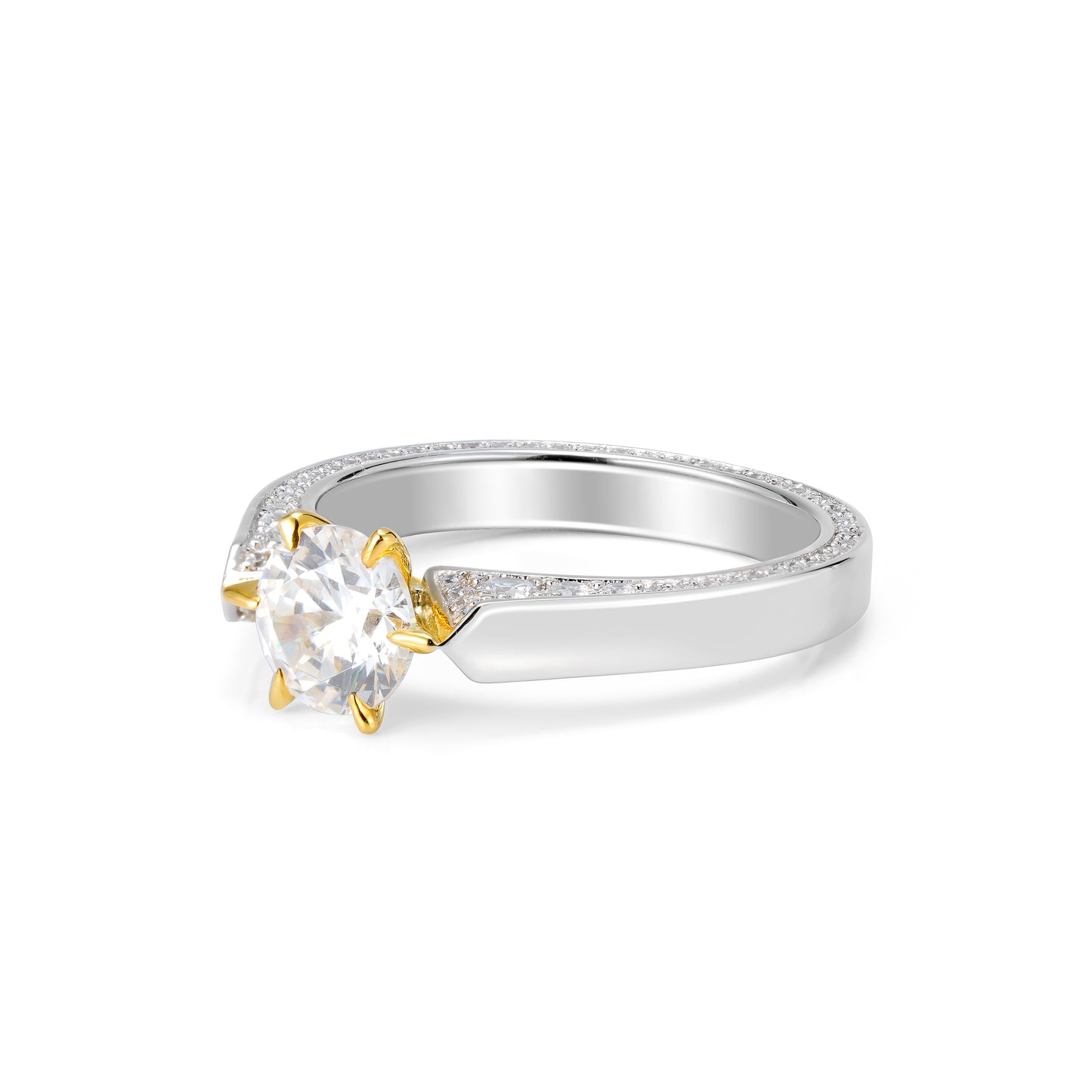 Wedding collection: 6 prong "Modern solitaire Ring"