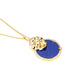 Vintage Queen's Lapis Lazuli Lion Medallion Necklace (Unisex)