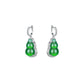 Green chalcedony Lucky "Hulu" dangle earrings