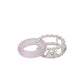 Innovative 2-in-1 Pinkish purple chalcedony "Donut" ring with unique guard