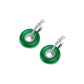 Promotion design: Green chalcedony "Donut" earrings