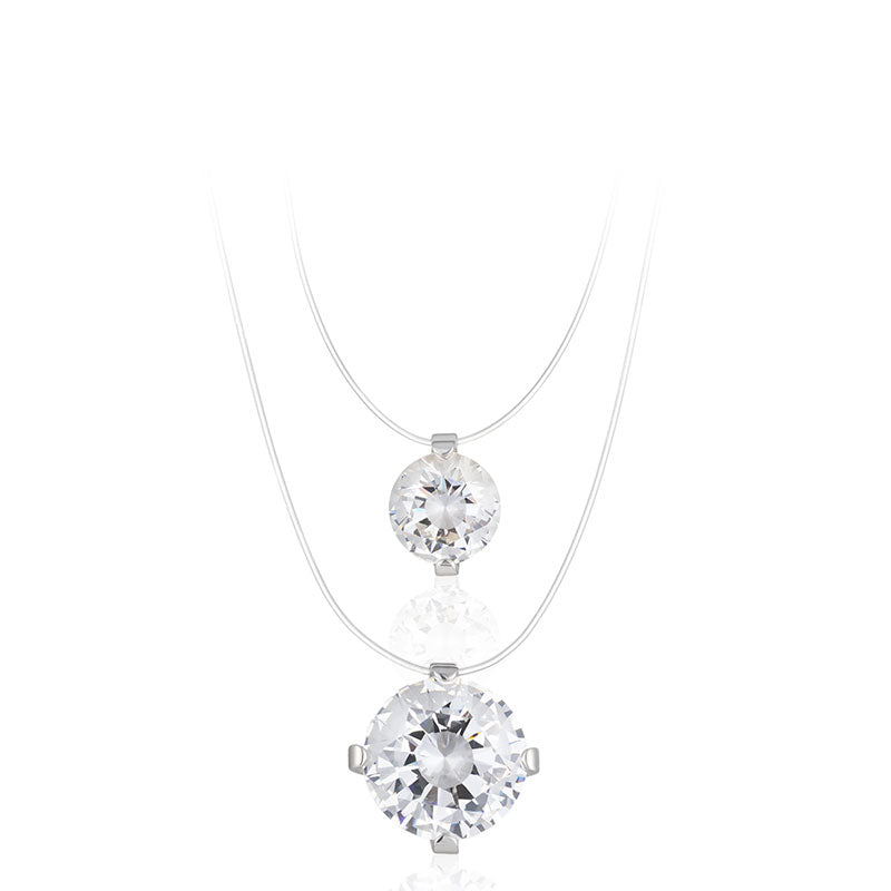 Promotion design: Brilliant cut Eco-friendly artificial diamond necklace