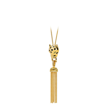 Golden Cheetah Tassel necklace, multi-function