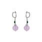 Icy Pinkish purple chalcedony "Easter Egg" Bead dangle earrings